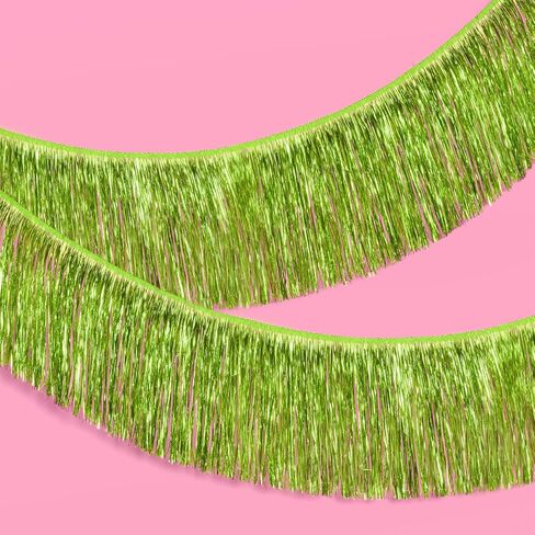 xo, Fetti Party Decorations Lime Green Fringe Banner - 4 ft. | Bachelorette Party Supplies, Birthday Photo Booth, Margarita Bach Decor, Bridal Shower Backdrop in Kuwait