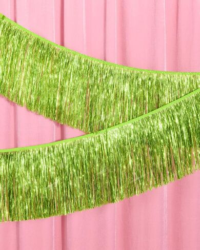 xo, Fetti Party Decorations Lime Green Fringe Banner - 4 ft. | Bachelorette Party Supplies, Birthday Photo Booth, Margarita Bach Decor, Bridal Shower Backdrop in Kuwait