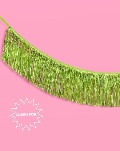 xo, Fetti Party Decorations Lime Green Fringe Banner - 4 ft. | Bachelorette Party Supplies, Birthday Photo Booth, Margarita Bach Decor, Bridal Shower Backdrop in Kuwait