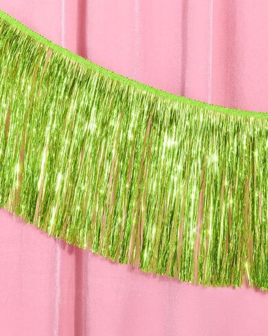xo, Fetti Party Decorations Lime Green Fringe Banner - 4 ft. | Bachelorette Party Supplies, Birthday Photo Booth, Margarita Bach Decor, Bridal Shower Backdrop in Kuwait