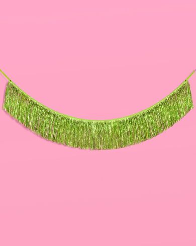 xo, Fetti Party Decorations Lime Green Fringe Banner - 4 ft. | Bachelorette Party Supplies, Birthday Photo Booth, Margarita Bach Decor, Bridal Shower Backdrop in Kuwait