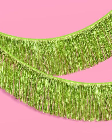 xo, Fetti Party Decorations Lime Green Fringe Banner - 4 ft. | Bachelorette Party Supplies, Birthday Photo Booth, Margarita Bach Decor, Bridal Shower Backdrop in Kuwait