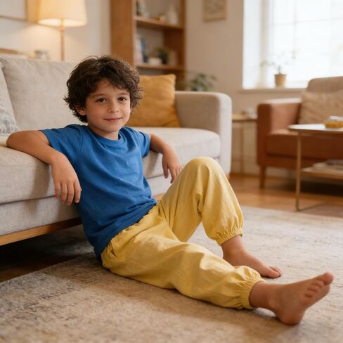 Toddler Boys Girls Linen Pants 2 Pack Kids Wide Leg Harem Pants Cotton Elastics Waist Summer Fall Long Trousers in Saudi Arabia