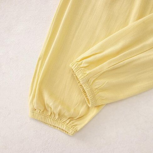 Toddler Boys Girls Linen Pants 2 Pack Kids Wide Leg Harem Pants Cotton Elastics Waist Summer Fall Long Trousers in Saudi Arabia