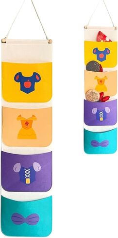 Cruise Fish Extender 4 Pockets Felt Material Princess Dress Theme, Door Organizer for Stateroom Gifts, Birthday, Party, Cruise Cabin Hanging Storage in Kuwait