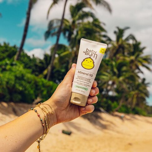 Sun Bum Baby Mineral Sunscreen Lotion | SPF 50 | UVA, UVB Face and Body Protection | Fragrance Free Safe for Sensitive Skin | Travel Size | 3 Ounce | Pack of 2 in Kuwait