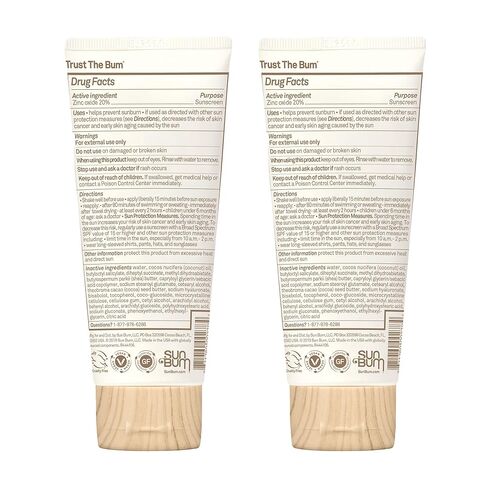 Sun Bum Baby Mineral Sunscreen Lotion | SPF 50 | UVA, UVB Face and Body Protection | Fragrance Free Safe for Sensitive Skin | Travel Size | 3 Ounce | Pack of 2 in Kuwait