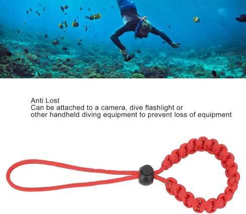 Scuba Diving Wrist Lanyard, Polyester Fiber, Adjustable Strap, Connect Diving Lights Cameras, Ideal for Scuba and Underwater Photography in Kuwait