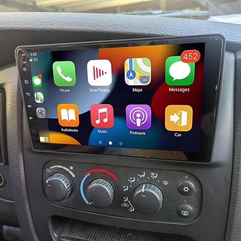 9 بوصة Android 13 Car Stereo Radio for Dodge RAM 1500 2500 3500 Truck 2003-2005 Wireless Carplay Andriod Auto & GPS Navi & Bluetooth & Wi-Fi مع كاميرا نسخ احتياطية لللمس الرقمي HD [2G+32G] in Kuwait