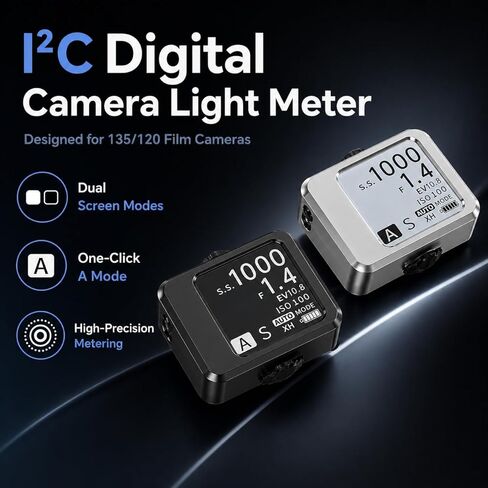 TsoLay Light Meter for Cameras, Film Camera Photometer with OLED Screen, Adjustable ISO Aperture and Shutter Speed, Ultra-Compact & Rechargeable for Vintage Camer in Saudi Arabia