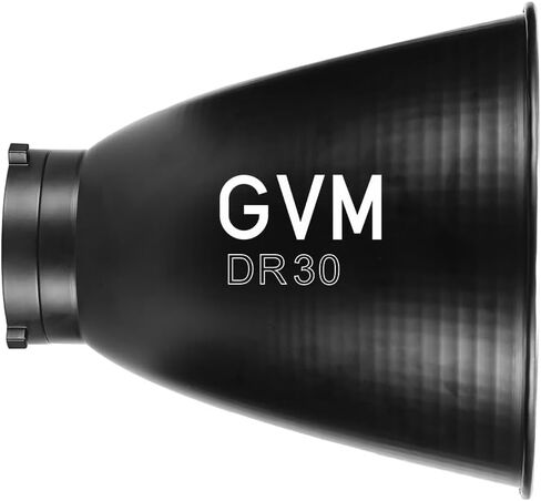 GVM 30° Standard Reflector with Carry Bag, Bowens Reflector for LED Video Lights, Compatible with GVM 1200B AIO and Bowens Mount, Aluminum Reflector for Portrait, Video & Studio Photography in Kuwait