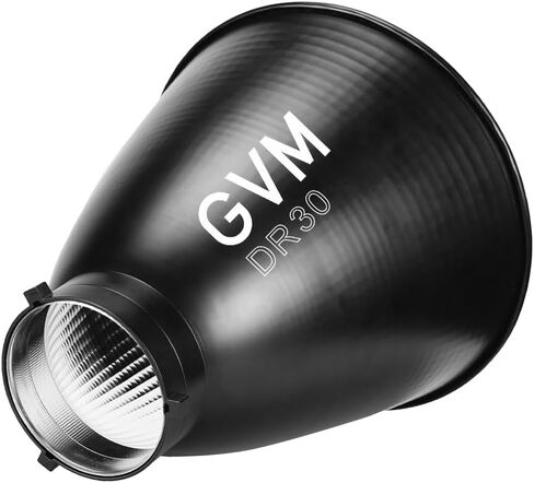 GVM 30° Standard Reflector with Carry Bag, Bowens Reflector for LED Video Lights, Compatible with GVM 1200B AIO and Bowens Mount, Aluminum Reflector for Portrait, Video & Studio Photography in Kuwait