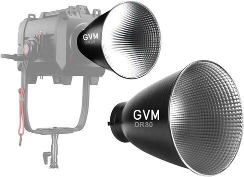 GVM 30° Standard Reflector with Carry Bag, Bowens Reflector for LED Video Lights, Compatible with GVM 1200B AIO and Bowens Mount, Aluminum Reflector for Portrait, Video & Studio Photography in Kuwait