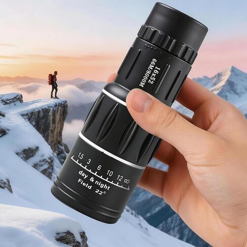 16X52 Monocular Telescope High Power for Adults, Compact Prism Monocular with HD Lens for Bird Watching, Hiking, Travel & Outdoor Activities in Kuwait