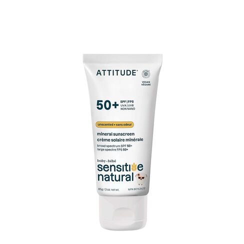 كريم واقي من الشمس معدني للبشرة الحساسة للأطفال بعامل حماية من الشمس SPF 50، واسع الطيف من أكسيد الزنك، معتمد من مجموعة العمل البيئي (EWG)، ذو أساس معدني، غير نانو، كريم خفيف الوزن للوجه والجسم، غير معطر، 3 أونصة in Kuwait