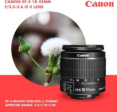 كاميرا Canon T7 EOS Rebel DSLR مع طقم عدسات 18-55 مم و75-300 مم وحزمة ملحقات بطاقة SD مزدوجة سعة 32 جيجابايت (متجددة) in Kuwait