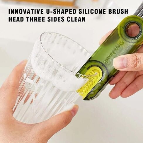 3 in 1 Multifunctional Cleaning Brush 3 Pack Bottle Cleaner Brush Insulation Cup Crevice Cleaning Tools in Kuwait