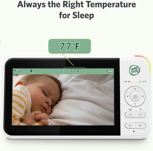 جهاز مراقبة الأطفال LeapFrog LeapView 360، بدون شبكة WiFi، شاشة LCD ملونة عالية الدقة مقاس 5 بوصات، بطارية صوتية تدوم 31 ساعة، كاميرا تكبير قابلة للإمالة بزاوية 360 درجة، جاهز للتثبيت على الحائط in Kuwait
