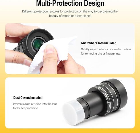 Astromania Telescope Eyepiece 4.5mm, Wide Angle 58 Degree Apparent Field Planetary Eyepiece for 1.25 inch Astronomy Telescope & Filter, Fully Multi-Coated Telescope Accessory for Planetary Observation in Kuwait