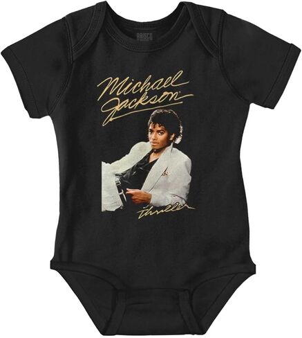 Brisco Brands Michael Jackson MJ Thriller Album Baby Romper Boys or Girls in Saudi Arabia