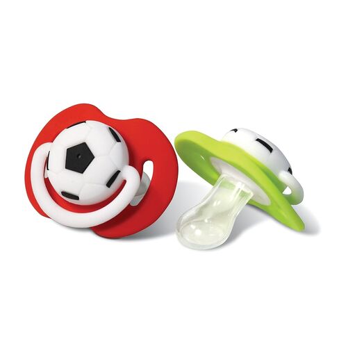 RaZbaby Soccer Pacifier - BPA-Free Silicone Orthodontic Nipple, Ideal for Soccer Lovers, 0-36 Months - 2-Pack Soccer in Kuwait