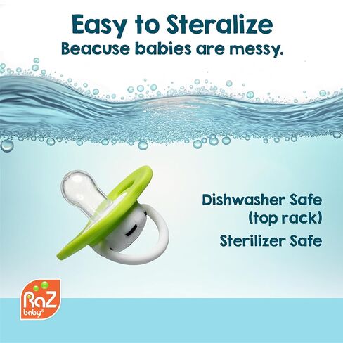 RaZbaby Soccer Pacifier - BPA-Free Silicone Orthodontic Nipple, Ideal for Soccer Lovers, 0-36 Months - 2-Pack Soccer in Kuwait