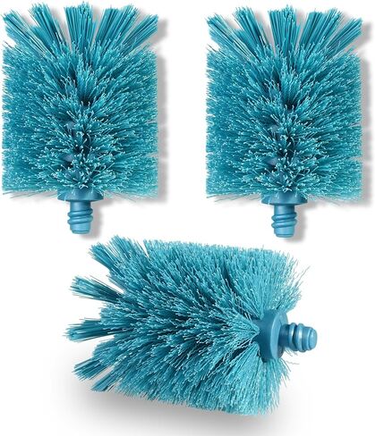MOSOLAN 2-in-1 Bottle Brush Refills, Replacement Brush Heads, Smokey Blue, 3 Pack in Kuwait
