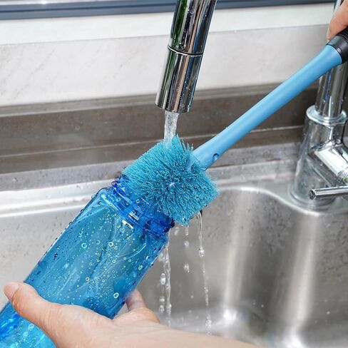MOSOLAN 2-in-1 Bottle Brush Refills, Replacement Brush Heads, Smokey Blue, 3 Pack in Kuwait