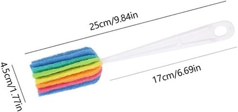 Bottle Brush Long Handle, Soft Bottle Cleaner Washer-Easy to Clean, Cleaning Brush for Kitchen Clean Baby Bottle Glasses Mugs Cups in Kuwait