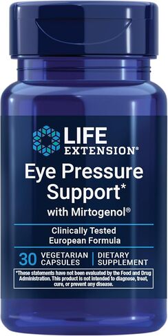 Life Extension Eye Pressure Support with Mirtogenol - Eye Health Supplement for Healthy Eye Pressure - with French maritime pine bark – Gluten-free, vegetarian, non-GMO - 30 capsules in Saudi Arabia