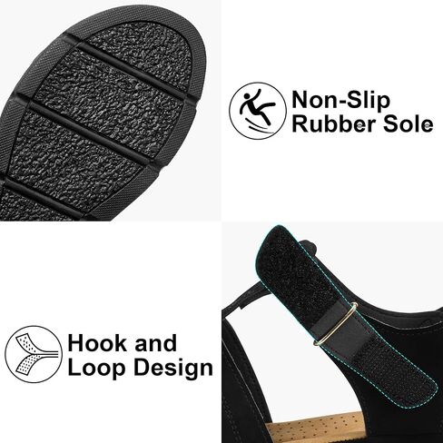 Womens Flat Sandals: 2026 Comfortable Summer Closed Toe Shoes Memory Foam Dressy Fisherman Sandal for Walking Casual Vacation in Saudi Arabia