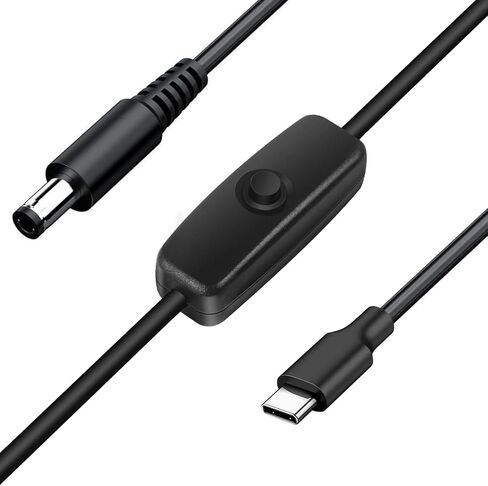 كابل محول USB لكاميرا سيارة الطفل، كابل مراقبة كاميرا سيارة الطفل (النوع ج) محول سلك DC5521 إلى USB c 12 فولت يدعم فقط منفذ ولاعة السجائر (6.6 قدم/2 متر) in Kuwait