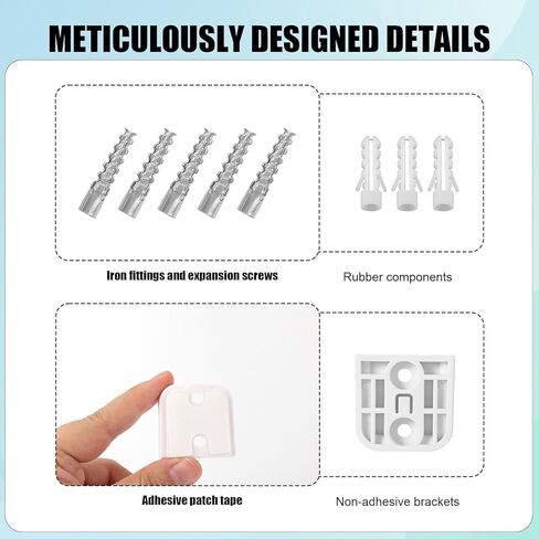 2 Set Retractable Baby Safety Gate Replacement Parts Kit, White Baby Safety Stair Gate Hardware Extension Set with 4 Hook Latches 4 Brackets 26 Screws 26 Expansion Tubes in Kuwait