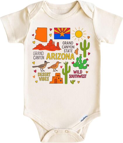 Arizona Onesie for Boys and Girls, Grand Canyon State New Baby Gift – Arizona Baby Bodysuit in Kuwait