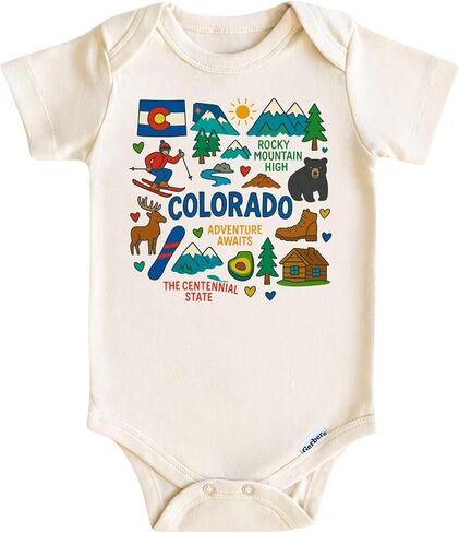 Colorado Baby Onesie for Boys and Girls, Rocky Mountain Newborn Gift – Colorado Infant Bodysuit in Saudi Arabia