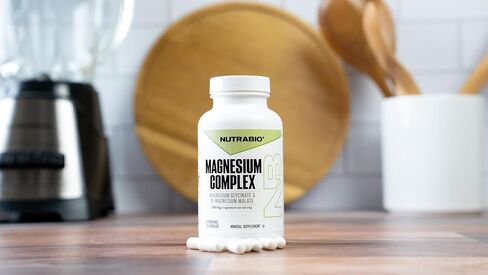 NutraBio Reacted Magnesium Supplement - Muscle Relaxation - Bone Formation - 120 Vegetable Capsules, 200mg per Serving in Saudi Arabia