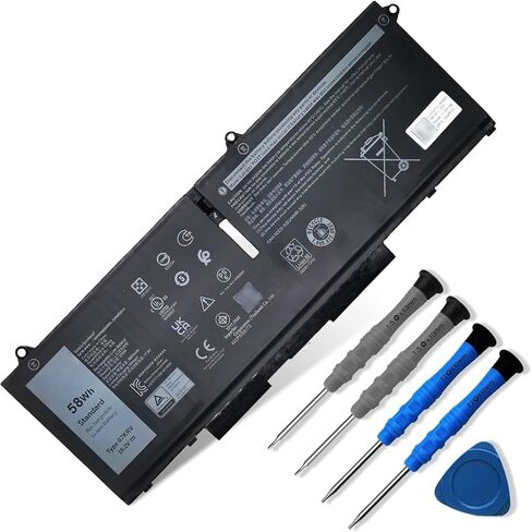 58WH FK0VR بطارية متوافقة مع Dell Latitude 5330 7330 7430 7530 Legion 5330 2-in-1/7330 2-in-1/7430 2-in-1 P133G P134G P135G P136G FKOVR 8H6WD 01VX5 404T8 51R71 8P81K 15.2V 3625MAH in Kuwait