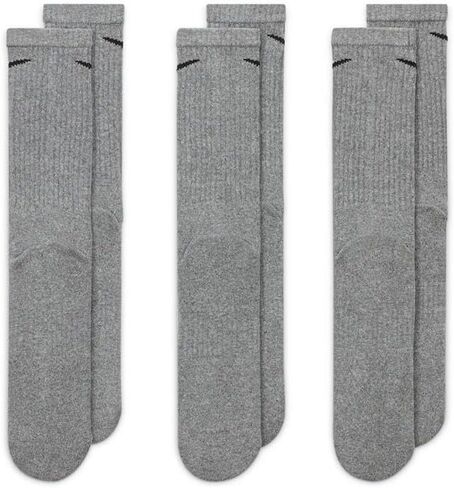 طقم جوارب Nike Everyday Plus Cushion Crew 3 قطع رمادي داكن منقط SX6888-063 in Kuwait
