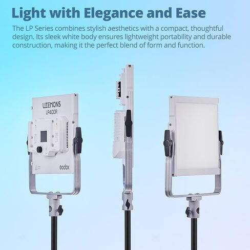 Godox Litemons LP600Bi Bi-Color LED Light Panel W/APP Control,60W Studio Photography Lighting W/Barndoor,2800K -6500K,FX Modes/360°Rotatable/CRI 96+ TLCI 96+ with Barndoor，Carry case in Kuwait