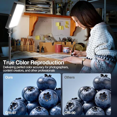 LED Video Light Kit, 2800-7000K Dimmable Studio Lighting with Tripod Stand & Phone Holder, 73" Adjustable Height for Video Recording, Live Streaming, YouTube, Photography，2-Pack in Kuwait