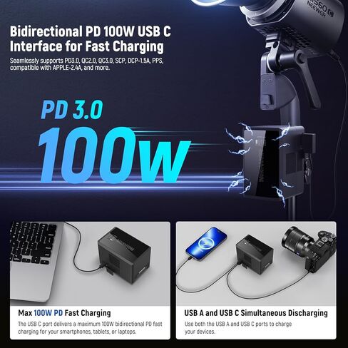 NEEWER PS150E V Mount Battery with OLED Screen for Camera Camcorder Monitor Video Light + PS015 PRO Foldable Lightweight V Lock Battery Plate with Arca Type QR Plate Compatible with DJI RS4 RS3 Gimbal in Kuwait