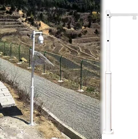 عمود كاميرا مراقبة بطول 19.7 قدمًا قابل للتعديل مع حصة أرضية - حل أمان خارجي متين لأنظمة الأسلحة الفردية، وتعزيز المراقبة والاستقرار in Kuwait