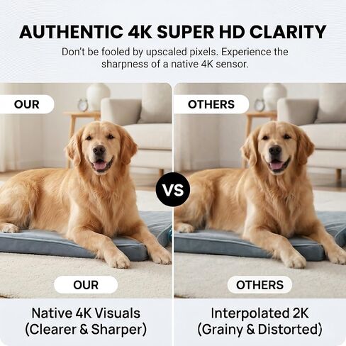 كاميرا مخفية ELEFOCUS 4K، كاميرا تجسس صغيرة لاسلكية لأمن المنزل، كاميرا مربية داخلية صغيرة مع رؤية ليلية وكشف الحركة، كاميرا WiFi سرية للحيوانات الأليفة / الطفل، Camaras Espias Ocultas، أسود in Kuwait