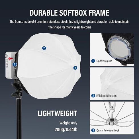 Godox ML-CS30 Lantern Softbox Softbox for Godox ML100R ML100BI ML60IIBI ML60 Led Video Light Softbox for AD300PRO AD300PROII AD400PRO AD400PROII in Kuwait