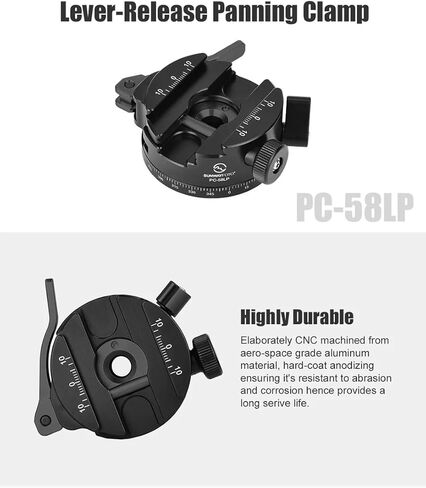 Sunwayfoto PC-58LP 58mm Lever/Panning 360° Clamp Compatible with Arca/Picatinny in Kuwait