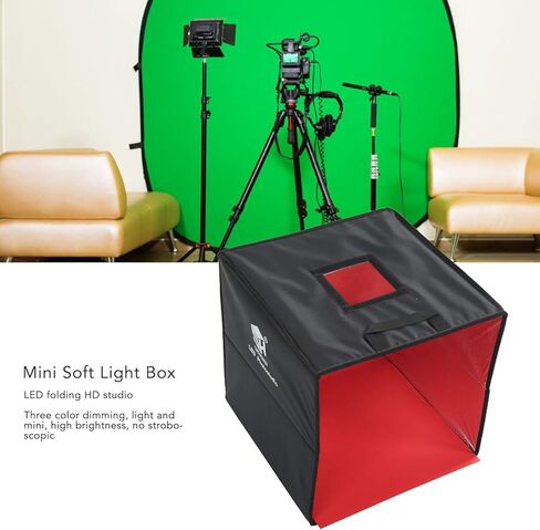 Photo Studio Box 40cm/15.7in - Foldable USB Photography Light Tent with 6 Background Plates for in Kuwait