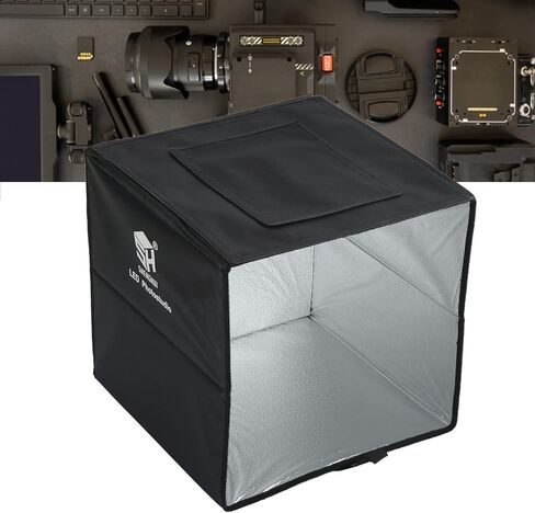 Photo Studio Box 40cm/15.7in - Foldable USB Photography Light Tent with 6 Background Plates for in Kuwait