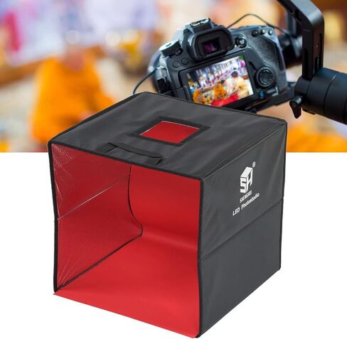 Photo Studio Box 40cm/15.7in - Foldable USB Photography Light Tent with 6 Background Plates for in Kuwait