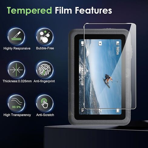 for DJI Osmo Action 6 screen protector Tempered Glass flim ＆Camera Lens Protector Tempered Glass,High Definition Clear,Case Friendly,Anti-Scratch(1+1+1 pack) in Kuwait