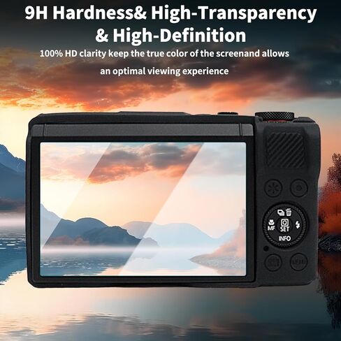 Rieibi Accessories for Canon PowerShot G7X Mark III Digital Camera, Including G7X iii Hard Case, Silicone Case and 2 Screen Protectors for Canon G7X Mark iii (Black in Kuwait